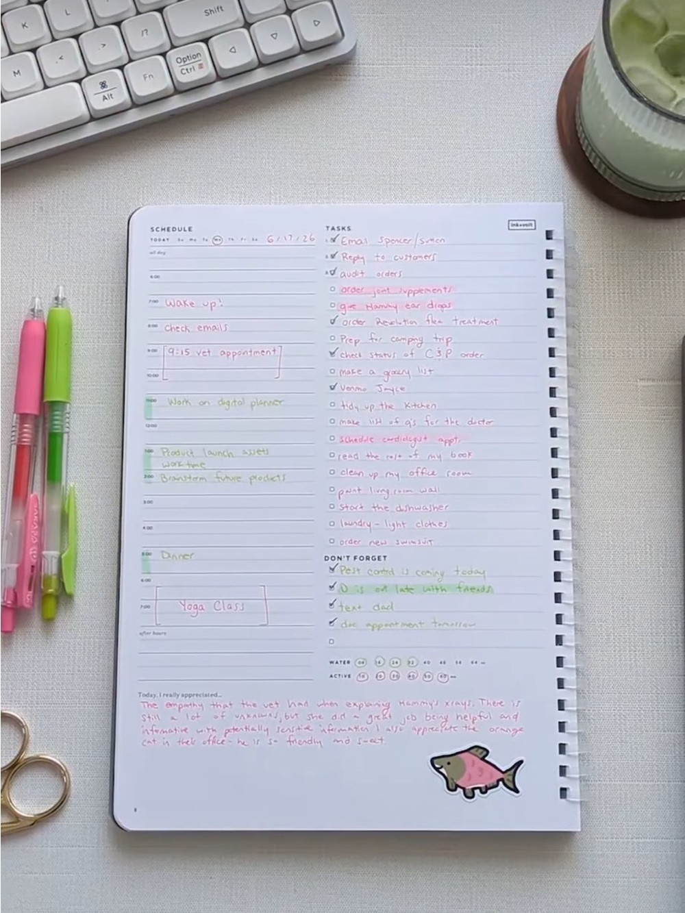 Ink + Volt Task Planner in Graphite - Picture 6 of 8